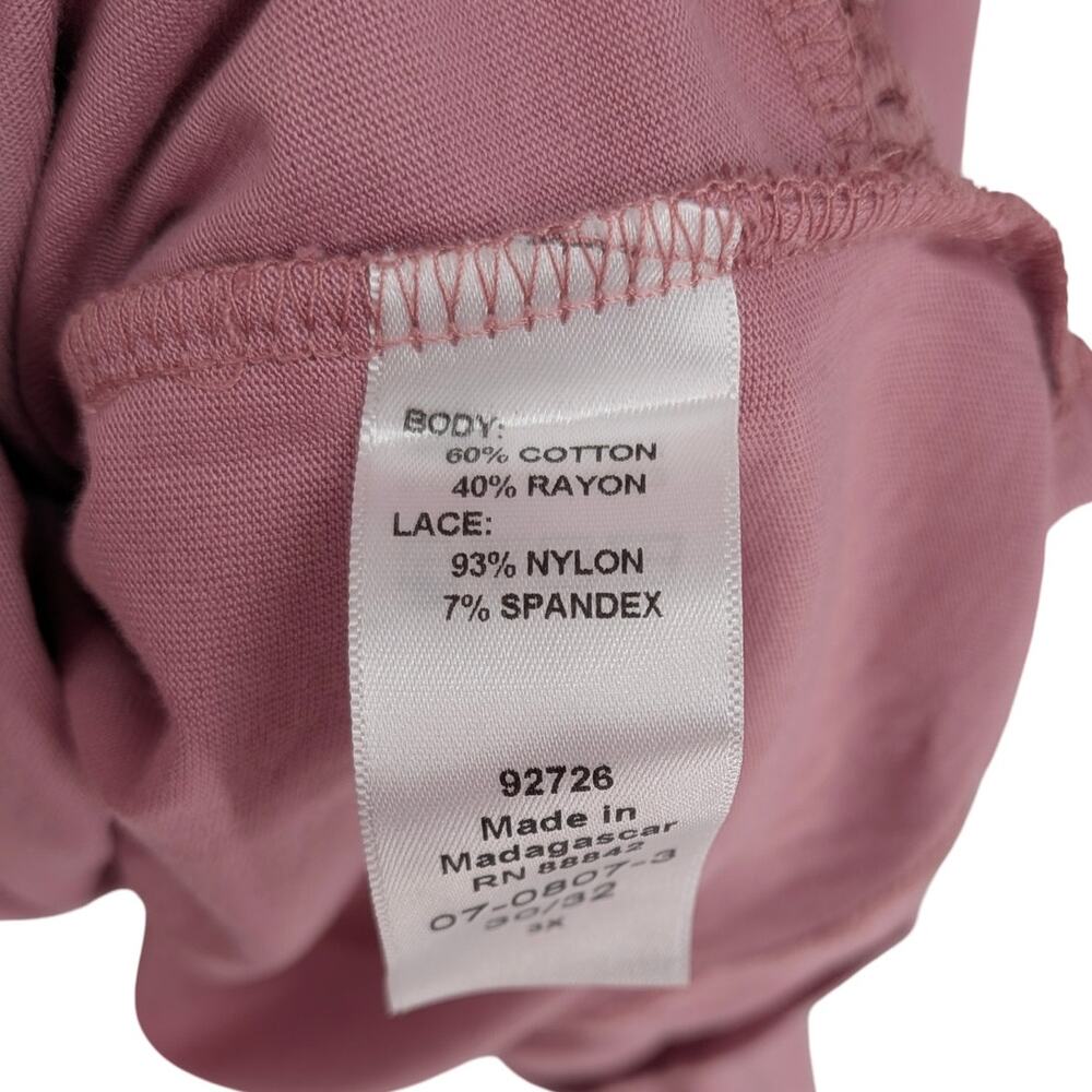 NWT Woman Within Dusty Rose Lace Tank Cardigan Set 3X - Picture 5 of 7